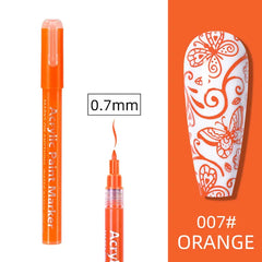 PLUMA GRAFFITI NAIL ART NARANJA 