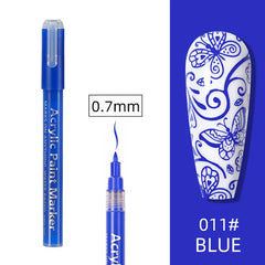 PLUMA GRAFFITI NAIL ART AZUL 