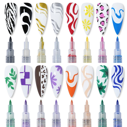 16 GRAFFITI NAIL ART PENS SET