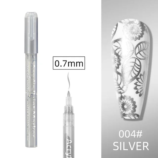 SILVER GRAFFITI NAIL ART PEN