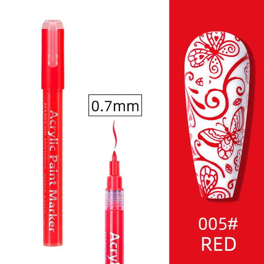 PLUMA GRAFFITI NAIL ART ROJO 