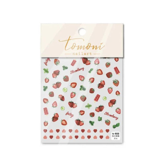 Stickers pour nail art strawberry