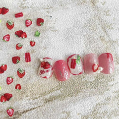 Stickers nail art fraises