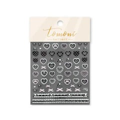 Stickers nail art aux motifs coeurs