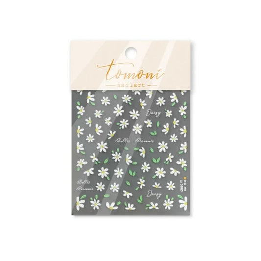 stickers nail art daisy paquerettes