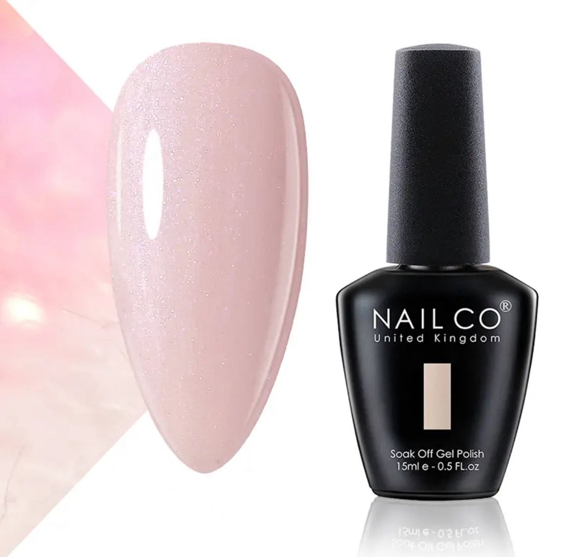 Vernis à Ongles en Gel pour Manucure Scintillement Rose Poudrée