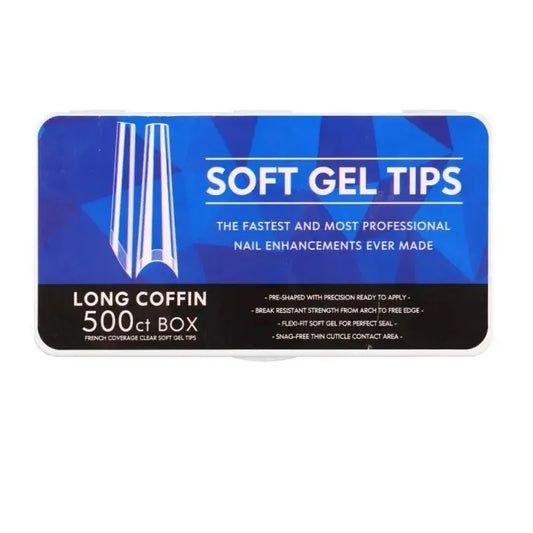 boite de 500 capsules gel x pour extension d'ongles long ballerina