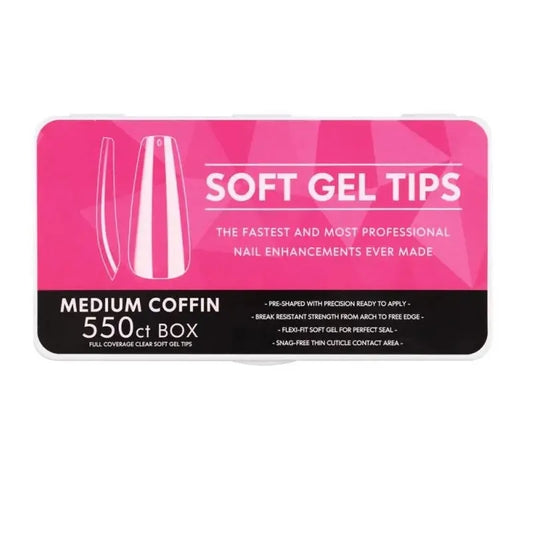 boite de 550 capsules gel x medium ballerina pour manucure