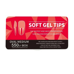 boite de 550 capsules gel x pour extension d'ongles oval medium