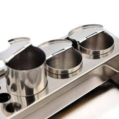 STAINLESS STEEL ORGANIZER FOR MANICURE TOOLS