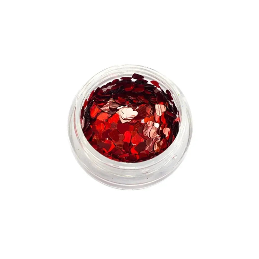 paillettes scintillantes en forme de coeurs rouges pour celles qui veulent pimenter leur Saint-Valentin