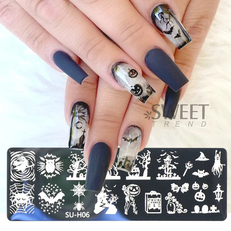 PLAQUE DE STAMPING HALLOWEEN - MOTIF 4