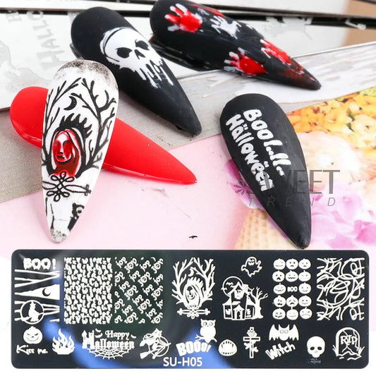 PLAQUE DE STAMPING HALLOWEEN - MOTIF 3