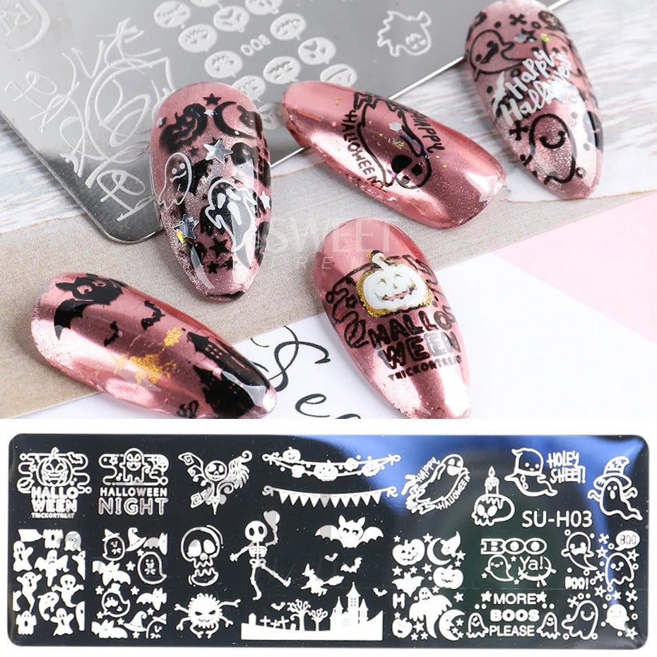 PLAQUE DE STAMPING HALLOWEEN - MOTIF 6