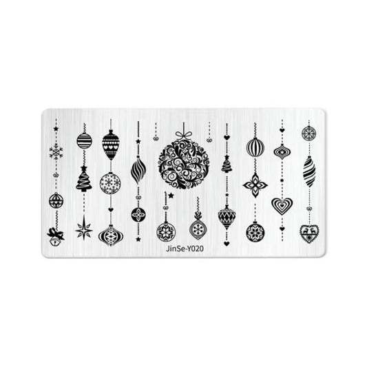 Plaque stamping xmas 13 nail art