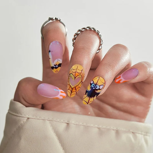 Press On Nails Halloween - Araignée en Folie