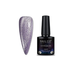 vernis gel cat eye purple stardust scintillant