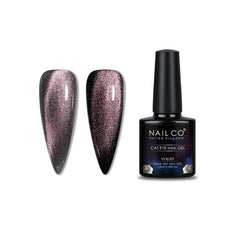 vernis cat eye rose comet, gel pour nail art