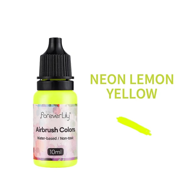 PINTURA PARA AERÓGRAFO NAIL ART AMARILLO FLUO