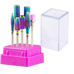 SET OF HOLOGRAPHIC ELECTRIC NAIL FILE TIPS