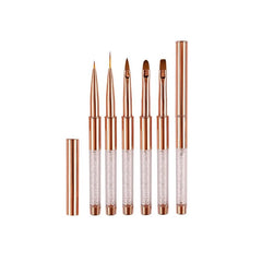 set de 5 pinceaux essentiels pour la manucure et le nail art