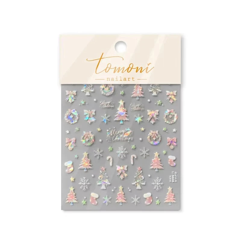 stickers nail art sur le thème de noel