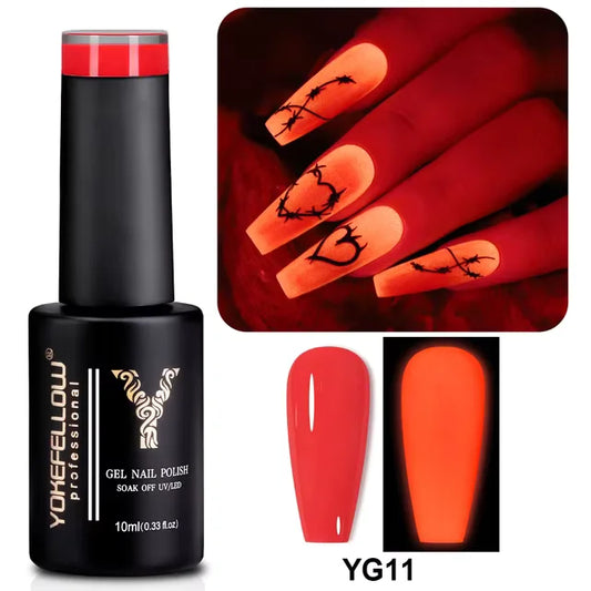 VERNIS SEMI PERMANENT PHOSPHORESCENT ROUGE