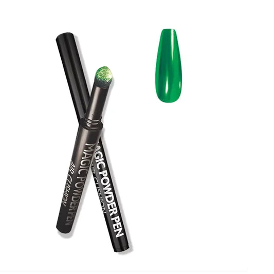 GREEN CHROME NAIL POWDER PEN